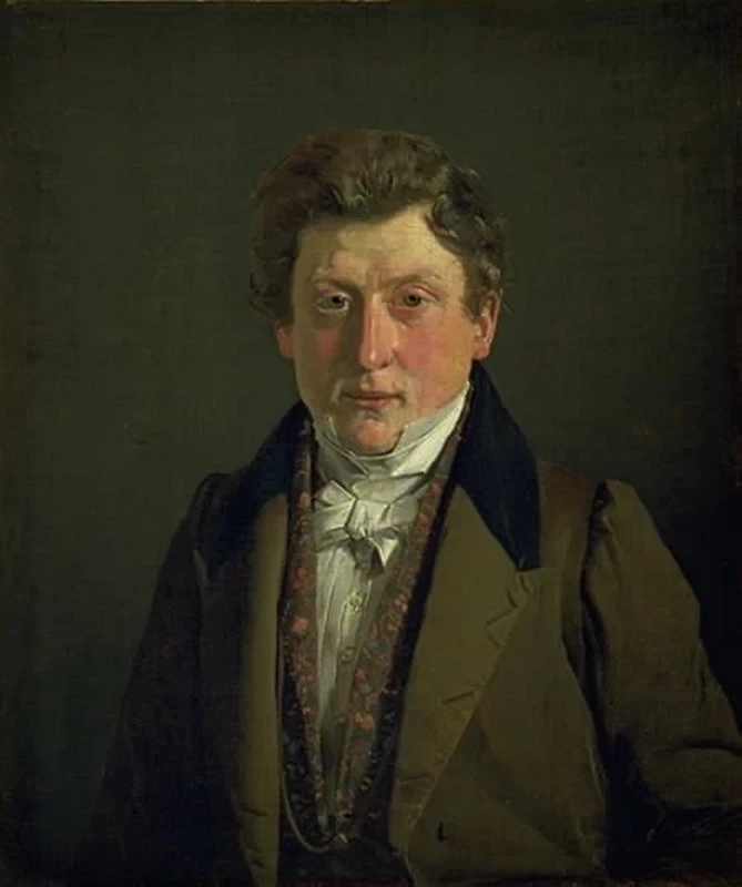 Christen Købke - Ritratto del cugino e cognato dell'artista, il droghiere Christian Petersen, Statens Museum for Kuns, Copenaghen